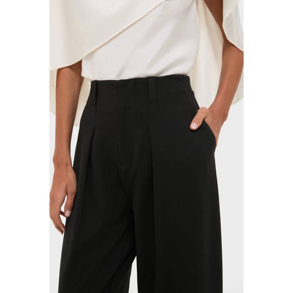 NWT Pistola Eden Pleated Ponte Barrel Tailored Trouser Night Out Black Womens 26 - Picture 9 of 9
